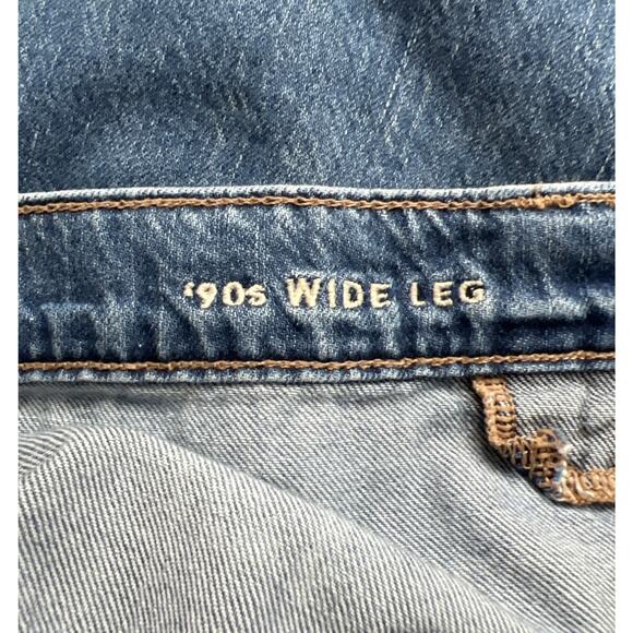 American Eagle Jeans Womens Size 18 90s Wide Leg Hi-Rise Retro Boho Casual Y2K - Picture 4 of 12